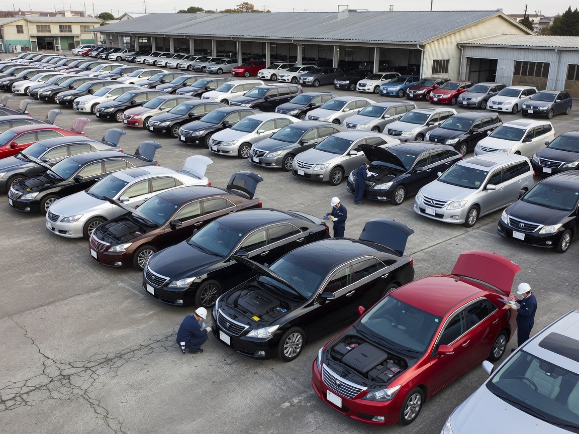 Japanese Car Auction Inspection Yard and USS Tokyo grading facility
